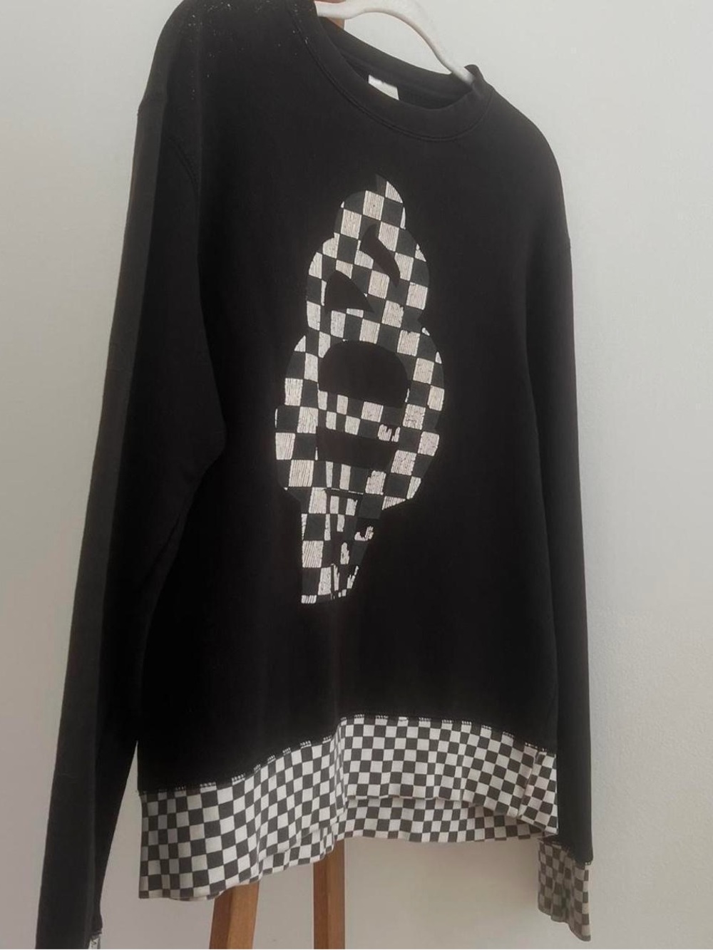 Billionaire Boys Club lack Checkerboard Ice Cream Graphic Crewneck Sweater